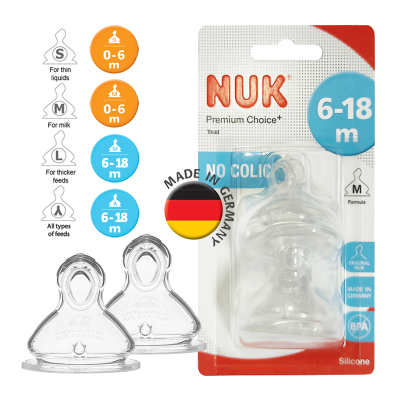 NUK Premium Choice Silicone Teat 2/pack | Made in Germany
